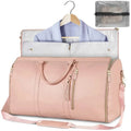 Geestock Folding Suit Storage Bag New PU Travel Bag Large Waterproof Travel Suitcase for Women Sport Outdoor Weekend Bag Handbag